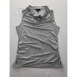 Dana Buchman Cowl Neck Sleeveless Top Silver/Gray Women's XL
